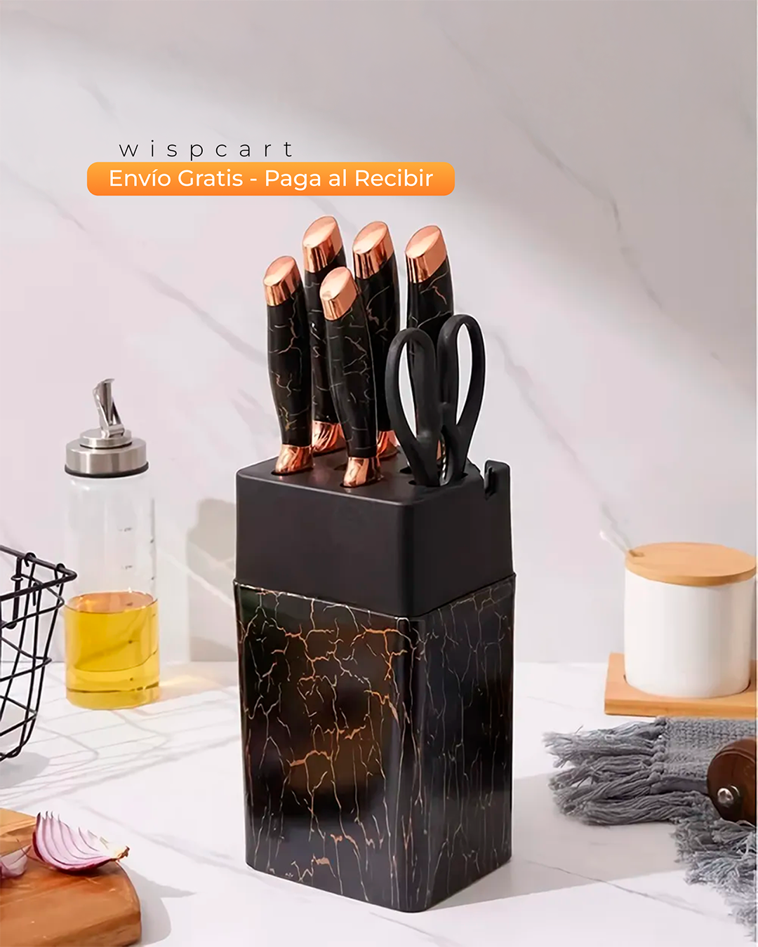 Set Cuchillos Cocina 7 Piezas Cerámica