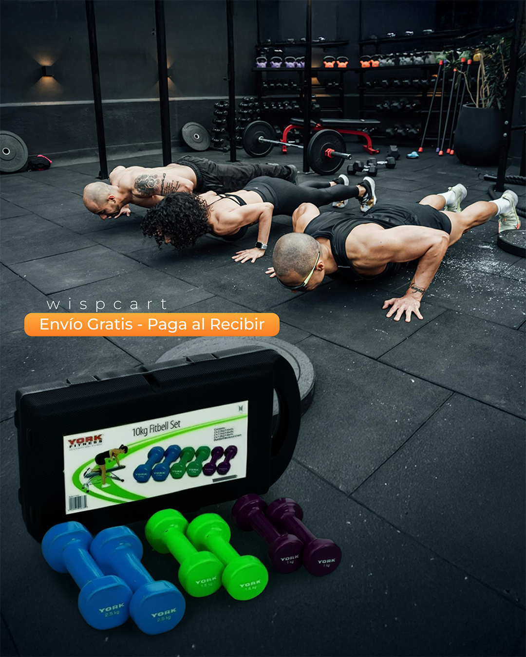 Kit X 6 Mancuernas Pesas 10 Kilos Gimnasio