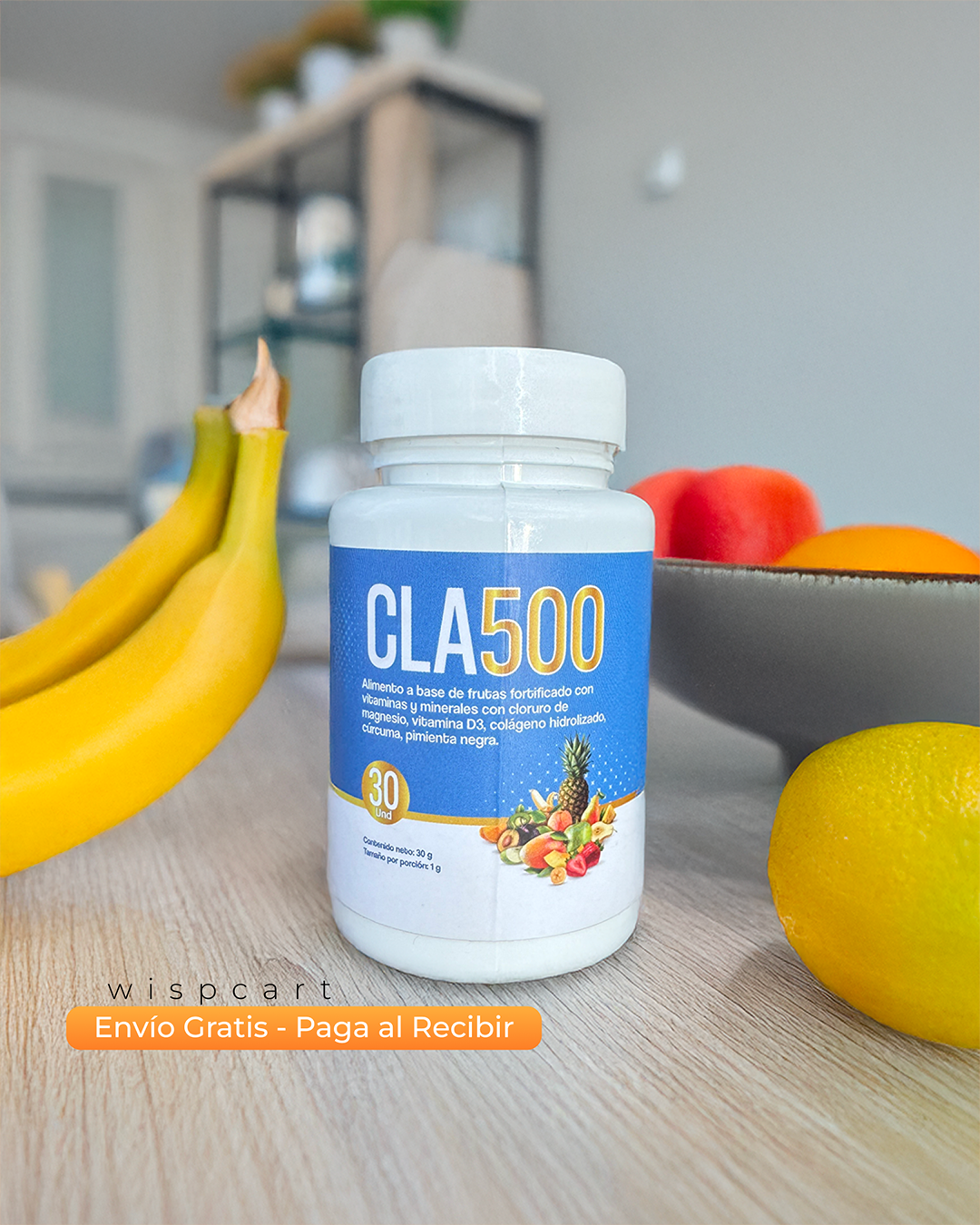 CLA500 alimento a base de frutas fortificado con vitaminas y minerales