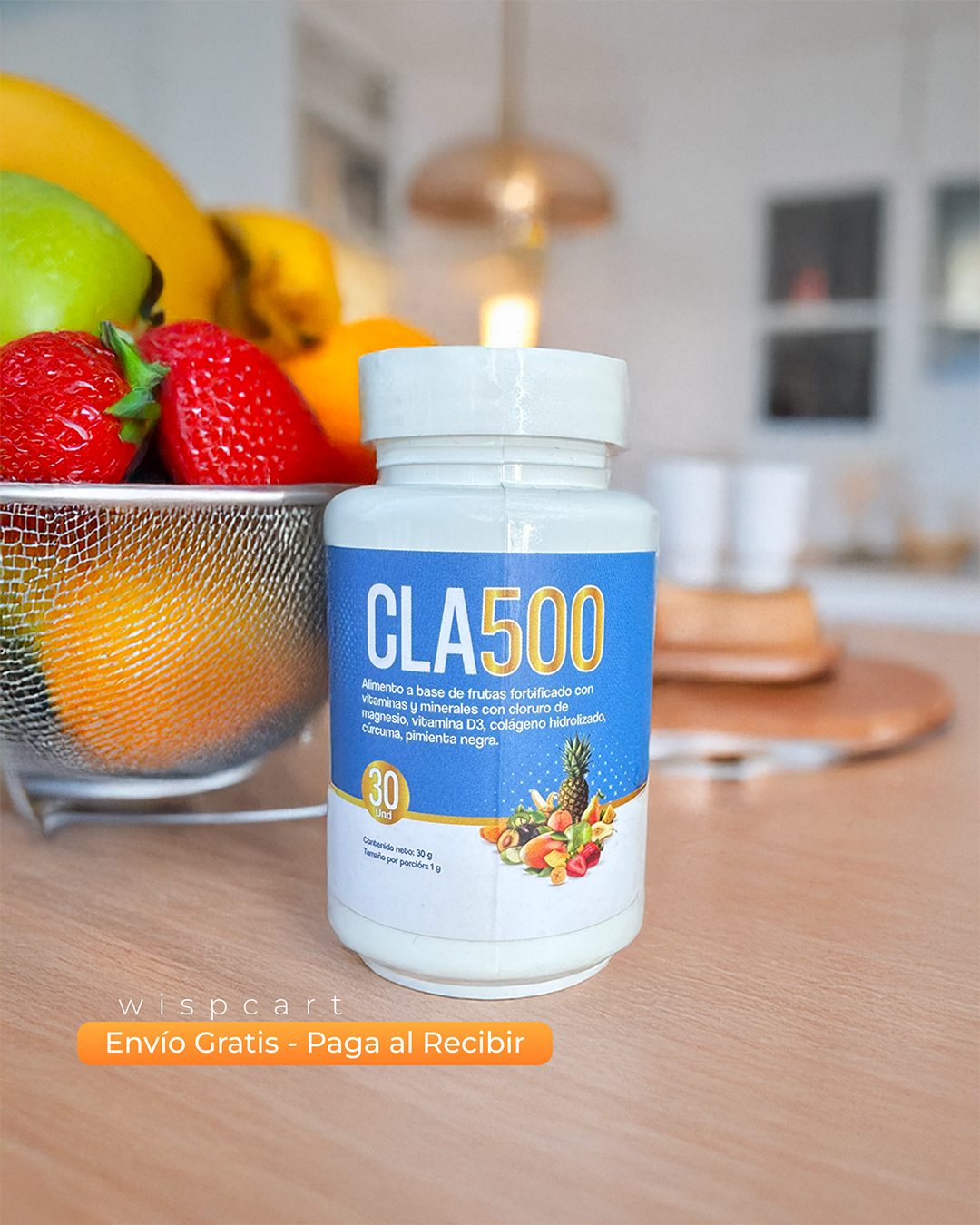 CLA500 alimento a base de frutas fortificado con vitaminas y minerales