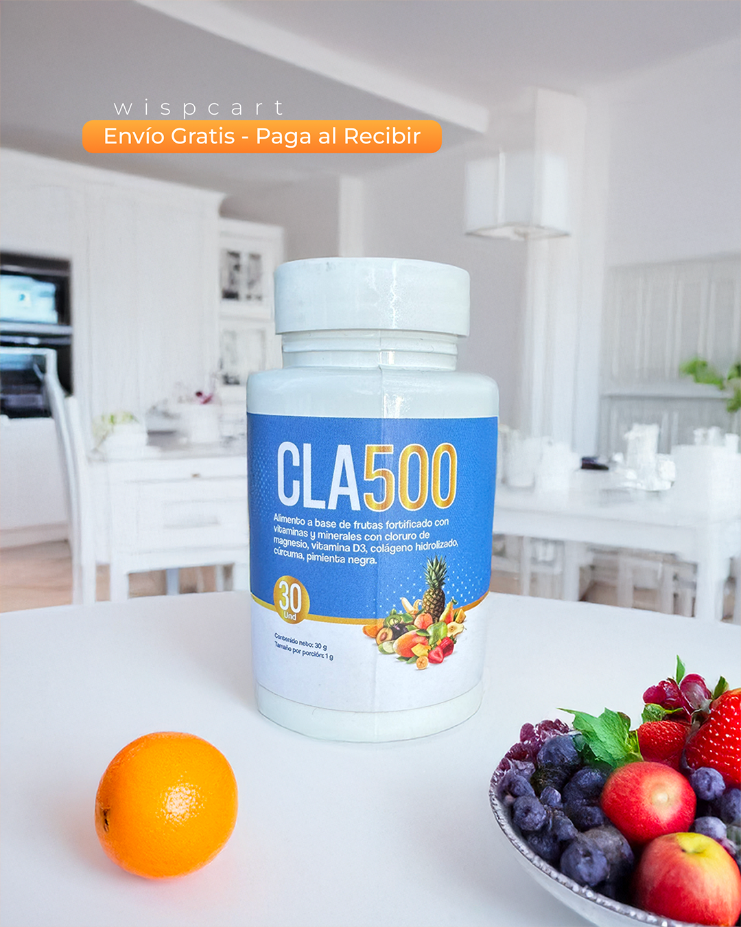 CLA500 alimento a base de frutas fortificado con vitaminas y minerales