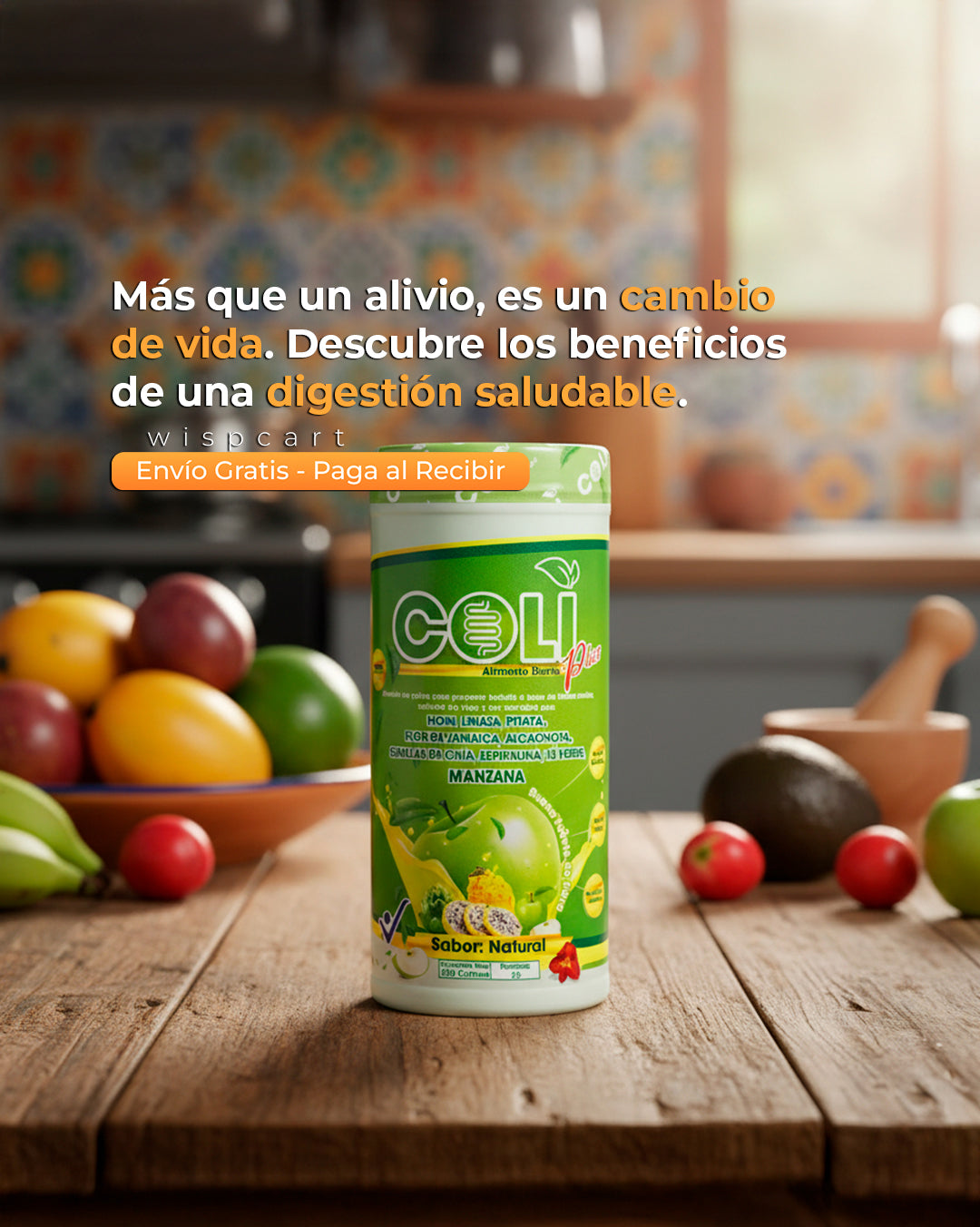 FIBRA COLI PLUS - Adiós al estreñimiento y la hinchazón.