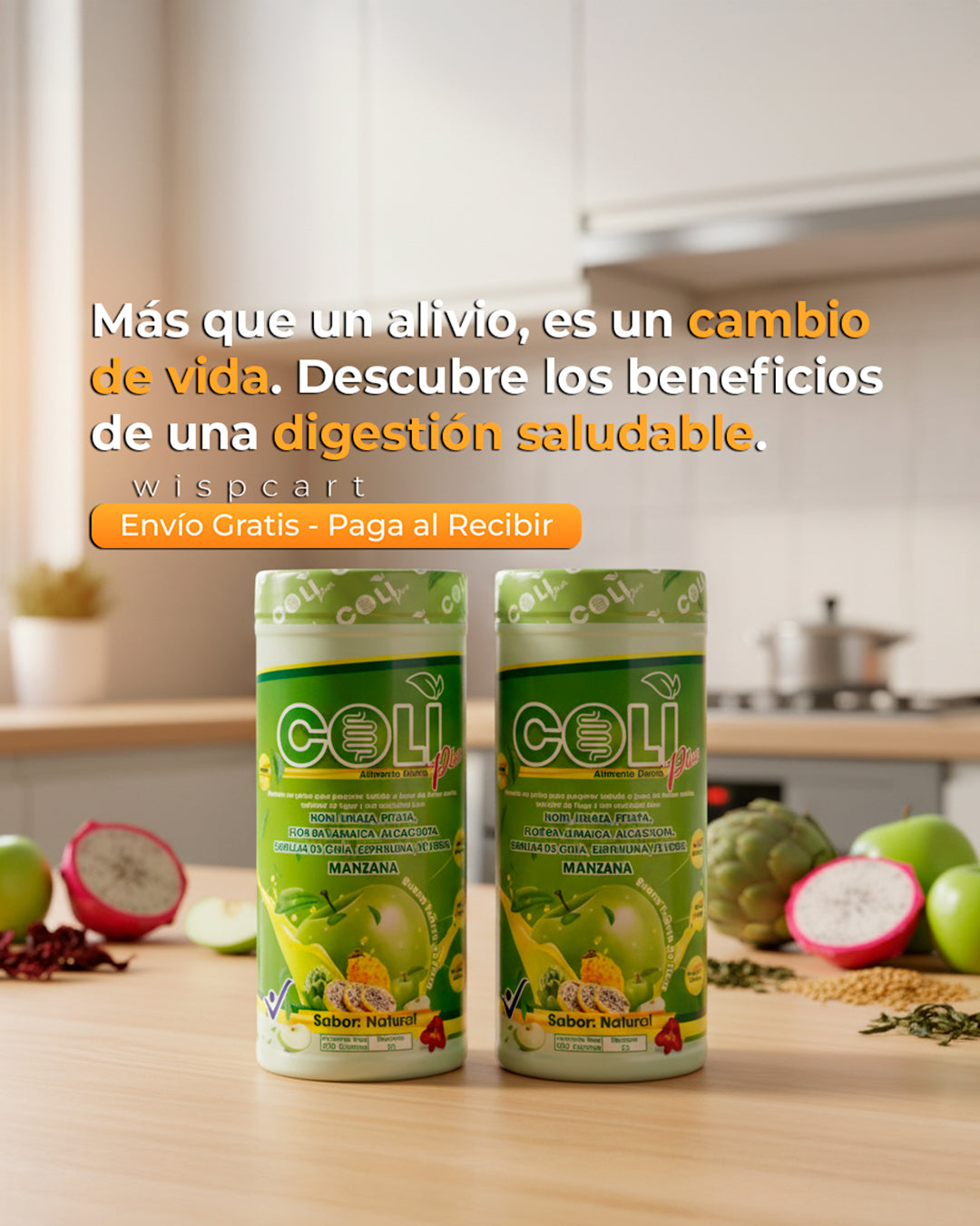 FIBRA COLI PLUS - Adiós al estreñimiento y la hinchazón.