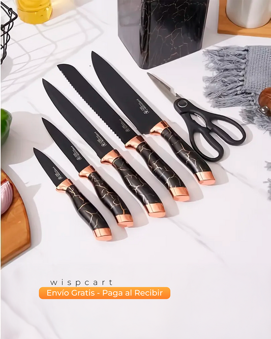 Set Cuchillos Cocina 7 Piezas Cerámica