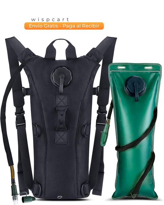 Mochila de hidratación con vejiga de 2.5 litros Negra