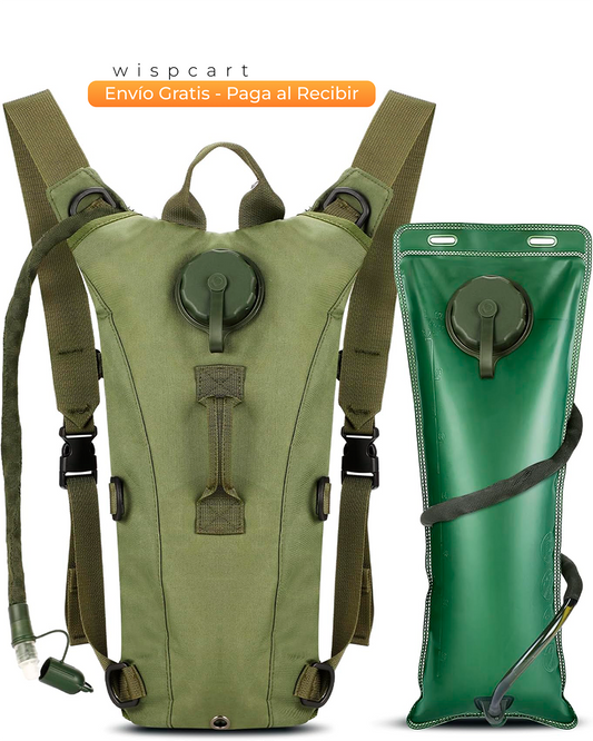 Mochila de hidratación con vejiga de 2.5 litros Verde