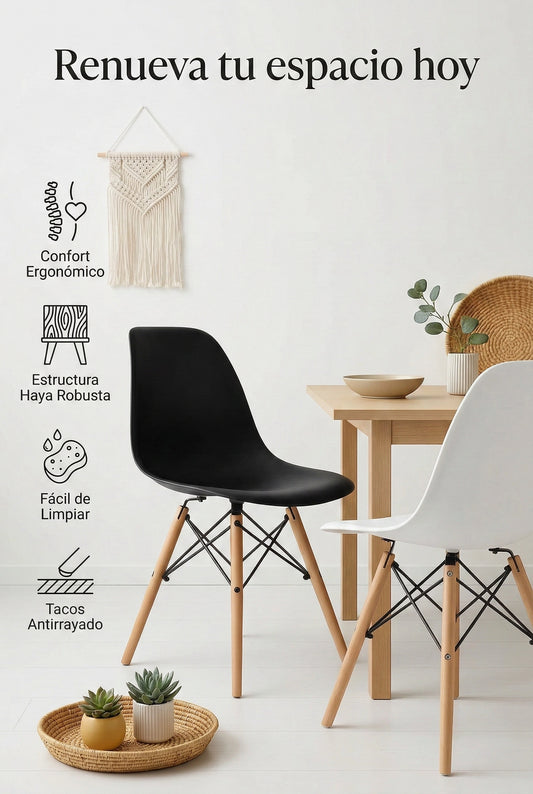 Silla Estilo Eames: El Ícono del Diseño que Transforma Cualquier Espacio