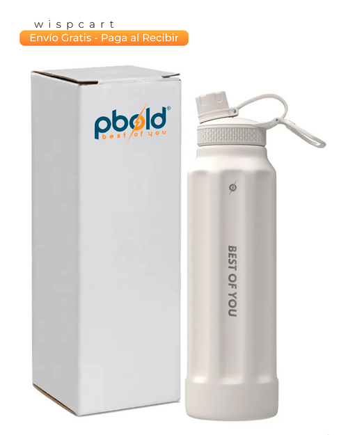 Botella Deportiva Acero Inoxidable Pbold 950ml Color Blanco