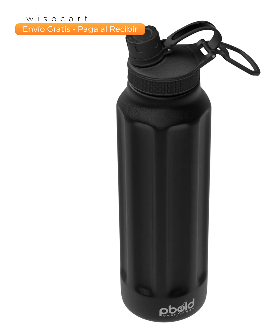 Botella Deportiva Acero Inoxidable Pbold 950ml Color Negro